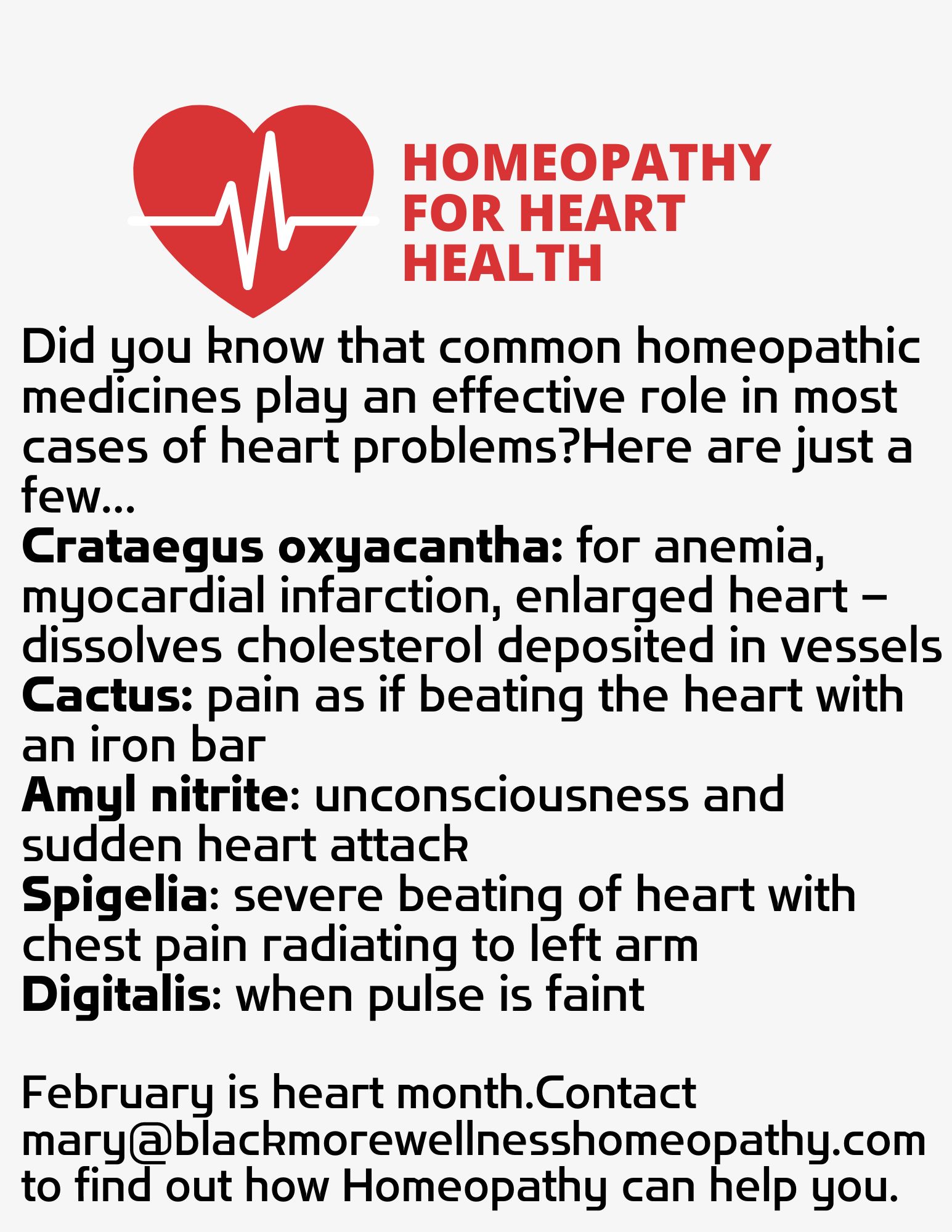 Homeopathy for Heart health