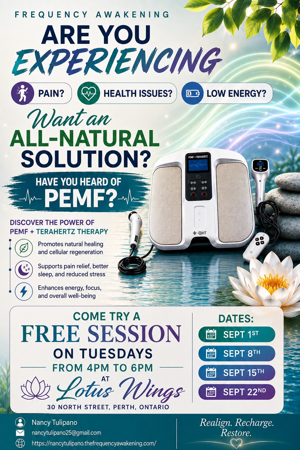  PEMF Free Sessions